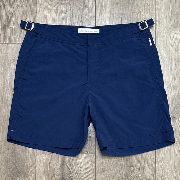 Orlebar Brown Bulldog Classic Lined Swim Board Shorts Navy Blue Size 30